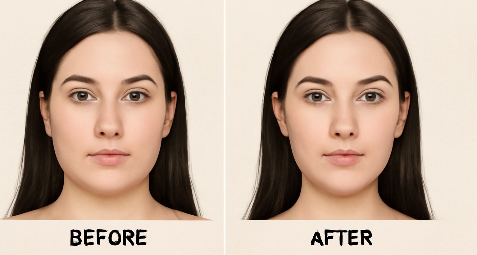 Bichectomy before and after-1